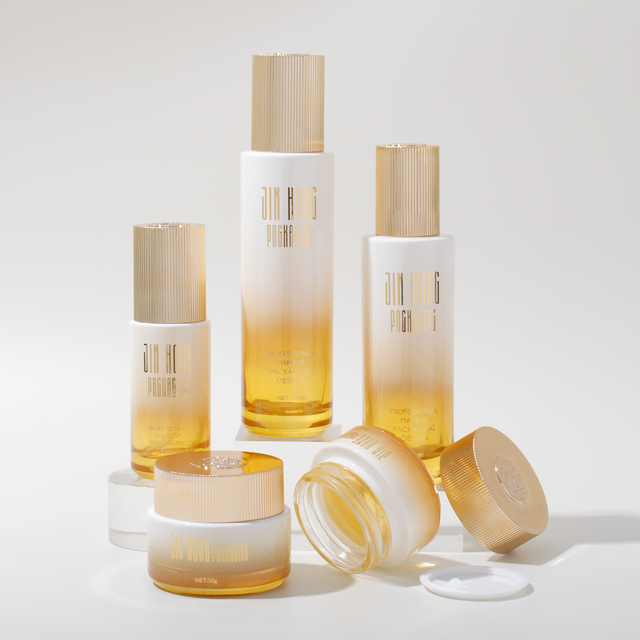 50g 100ml Skincare Bottle and Jar Set Glass Container for Serum Toner Lotion and Skin Repair