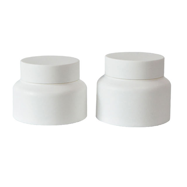 White Matte PP Double Wall Cream Jar 30g 50g 80g 100g Empty Cosmetic Packaging for Skincare Face Cream Lotion