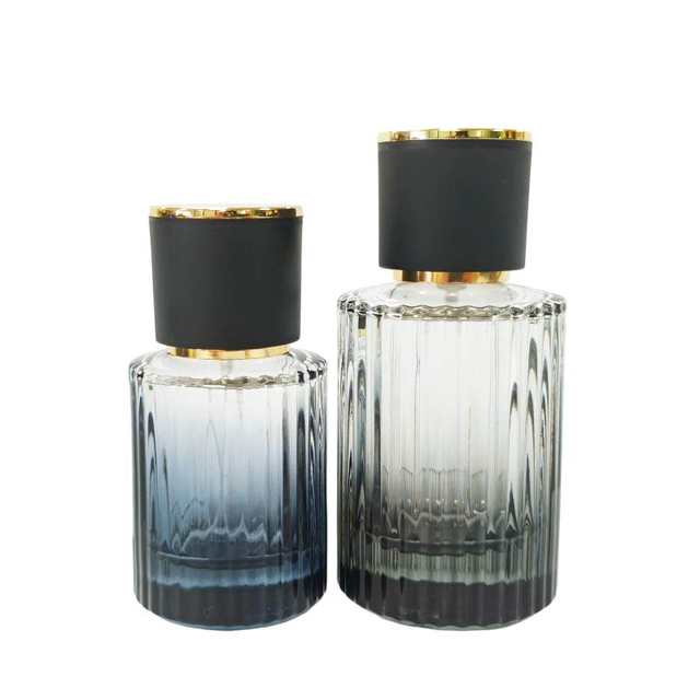 Luxury Dark 30ml 50ml 100ml Thick Bottom Round Perfume Spray Bottle Cosmetic Parfum Glass Bottles With Custom Box