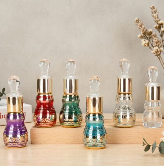 6ml 12ml Colored Glass Bottles for Essential Oils with Lids, Sealed Serum Bottles, and Dropper Bottles