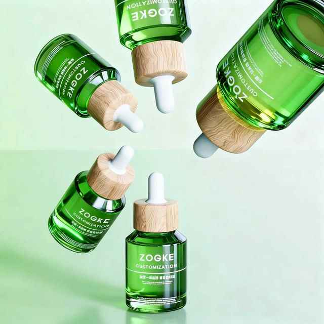 Factory Stock 24mm 30ml Slanted Shoulder Glass Dropper Bottle Essential Oil Bottle Essence Liquid Travel Small Empty Bottle