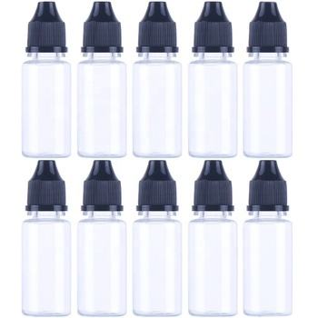 Clear PET 5ml 10ml 15ml 20ml 30ml Empty Dropper Plastic Bottles With Lid