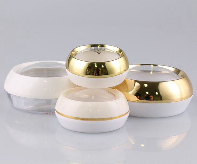 Custom PS Plastic Face Skincare Container Empty Essential Oil Packaging 50ml Capsule Serum Cosmetic Jar