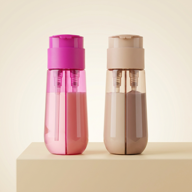 Custom Cosmetic Cream 2 in 1 Tube 360ml 500ml Dual Chamber Tube Packaging for Two-Phase Toothpaste/Body Lotion/Facial Cleanser