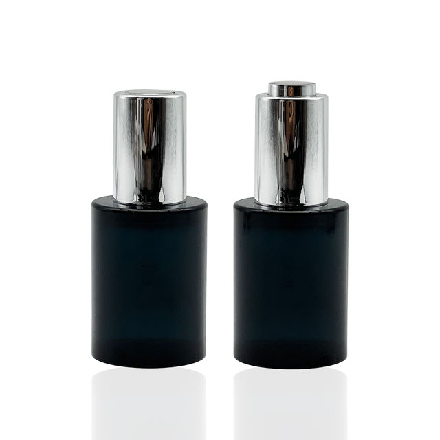 Luxury 30ml PET/PETG Cosmetic Dropper Bottle with Rotary Press Custom Logo for Essence Bottle