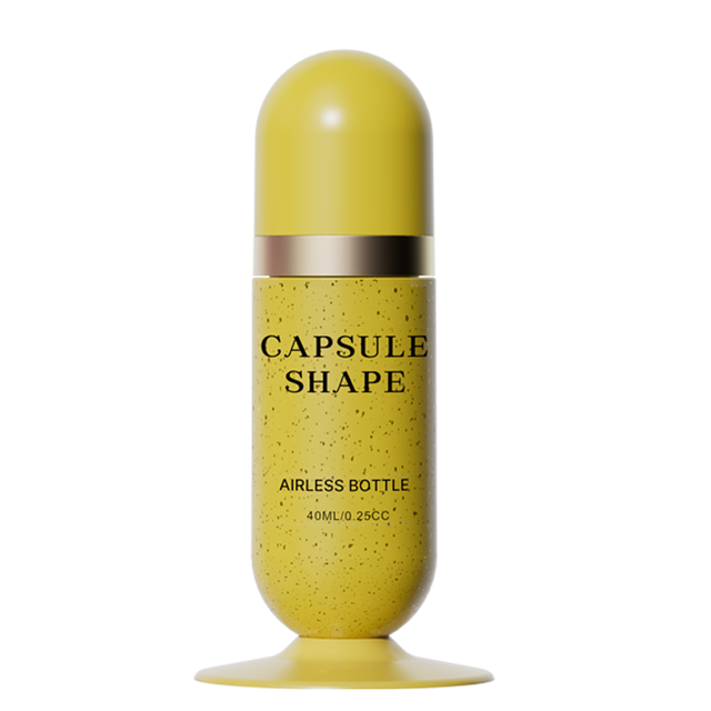40ml Luxury Pill Capsule Shaped Cosmetic Pump Bottle Facial Skin Care Serum Airless Lotion Bottle Hair Care Packaging