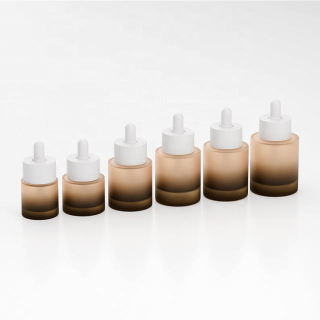 Frosted Glass Serum Bottle 15ml 30ml 50ml Amber Clear Empty Dropper Bottle for Essential Oil Skin Care Bulk Packing