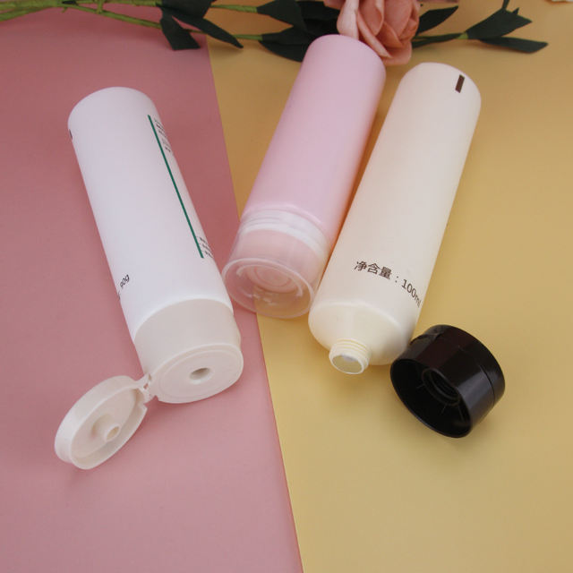 Facial Cleanser Cream Packaging Tube for Face Wash Cosmetic Plastic Container Soft Tube for Cosmetics with Caps