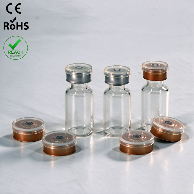 Manufacturer 2-30ml Cosmetic Lyophilized Powder Empty Glass Ampoule Vials Bottles Container Box With Stopper and Cap Sealed
