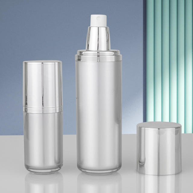 20g 30ml 100ml 120ml Silver Acrylic Lotion Toner Bottle Eye Cream Jar Skincare Set