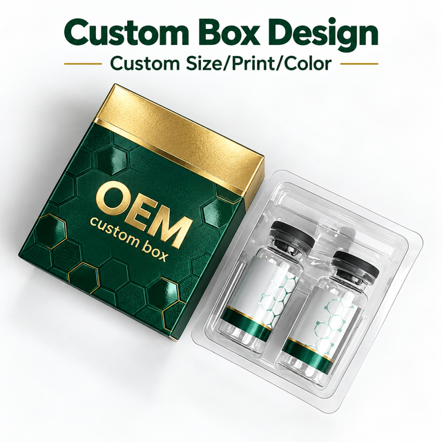 Custom OEM Eco-Friendly Blister Insert Paperboard Box Premium Cosmetic Vial Packaging Secure Fit Custom Mold Skincare Serum