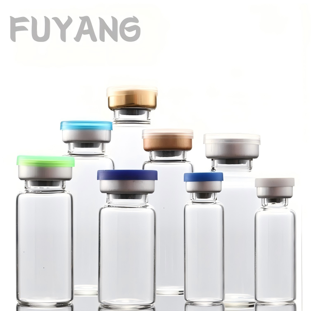 2-30ml Penicillin Bottles 10ml Transparent Bayonet Amber Ampoules Freeze-Dried Powder Stock Solution Bottles Borosilicate Glass