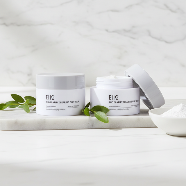 50ml White PP Plastic Bottle with Gray Lids, Wide Mouth Cosmetic Jars for Clay Mask & Skincare