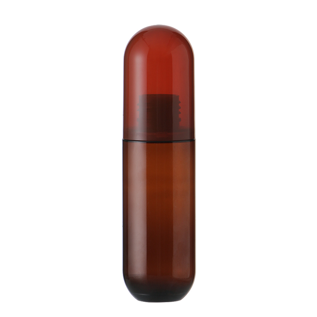 Wholesale 100ml 24/410 PET Amber Light-Proof Capsule Bottle, Empty Container for Serum & Essential Oil