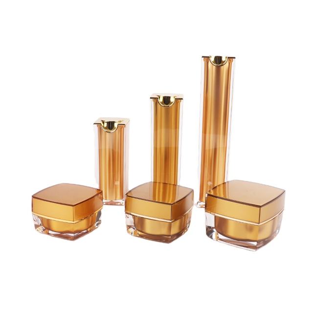 15g 30g 50g 30ml 50ml Gold Luxury Emballage Cosmetique Acrylic Cosmetic Packaging Lotion Bottle