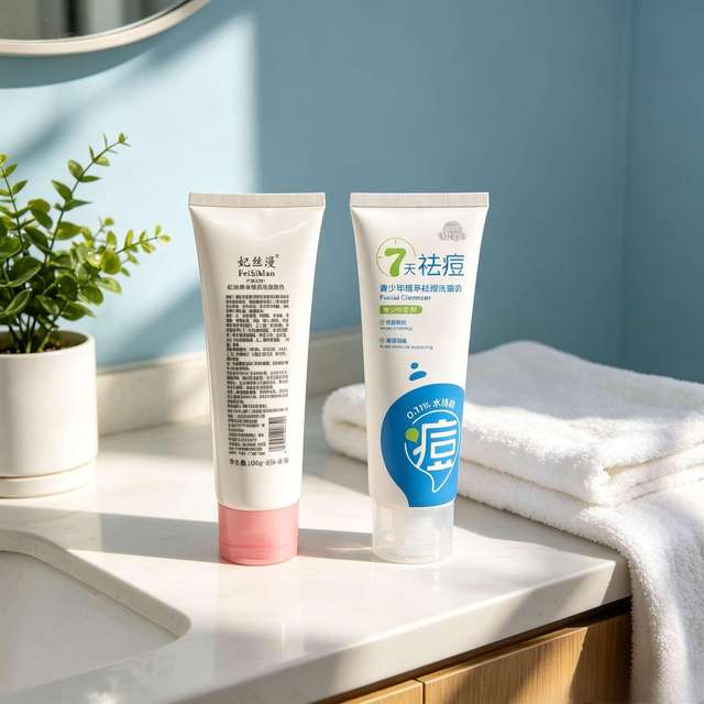 80-150ml Custom PE Tubes Soft Plastic Tubes Cosmetic Empty Packaging for Facial Cleanser and Face Cream and Lotion and Shampoo