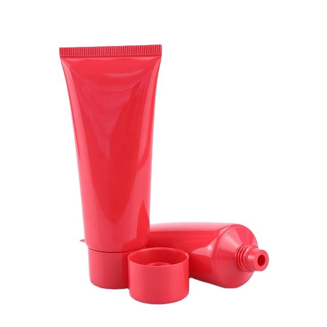 China Factory Custom Plastic-PE Cosmetic Dispensing Tube 100ml Squeeze Tubes with Screw Cap for Cleanser & Face Mask Wholesale