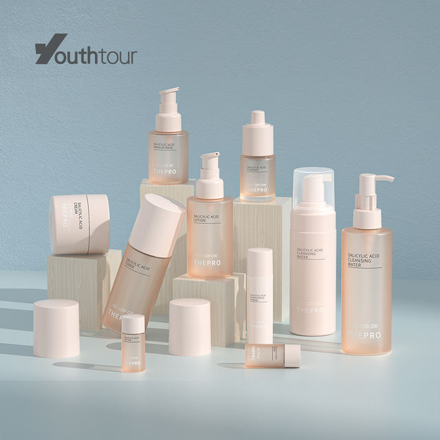 TH Plastic Bottle 40ml 50ml 100ml 120ml Factory Prints Custom Color Skincare Product Packaging for Toner and Lotion Pump Bottle