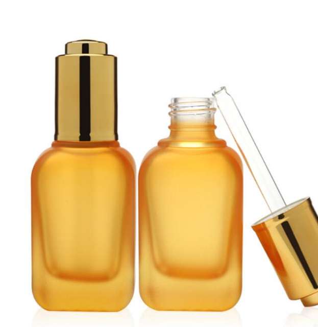 Multiple Colour Frosting Glass Dropper Bottles Custom Essential Oil Dropper Essence Bottle Cosmetic Packaging Carton