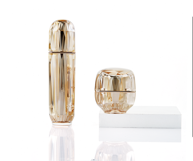 luxury PMMA Cosmetic lotion bottle and cream jar for skin care packaging