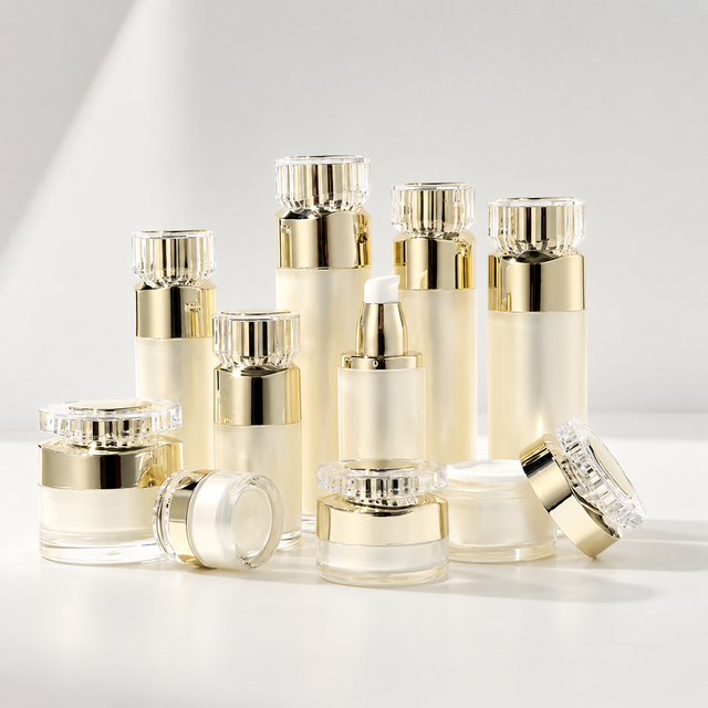 15ml 30ml 40ml 50ml 100ml 120ml 10g 15g 30g 50g Empty Luxury Rose Gold Cosmetics Serum Acrylic Bottle for Skin Care
