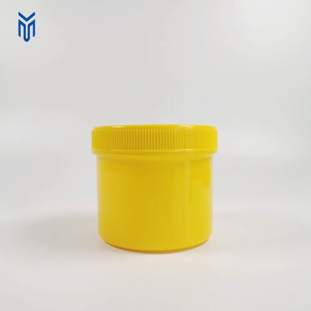 Factory Wholesale Yellow 250ml PP Plastic Cream Jar Facial Mask Jar 8oz Plastic Jars with Lids