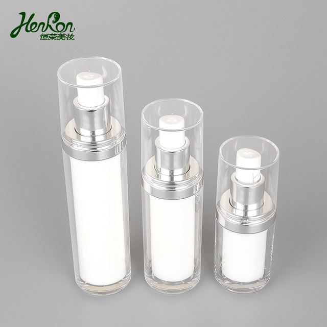 Ready to Ship White round Plastic Cream Jars 15ml 30ml 50ml Sizes for Skin Care Lotion Acrylic Cosmetic Body Cream Jar
