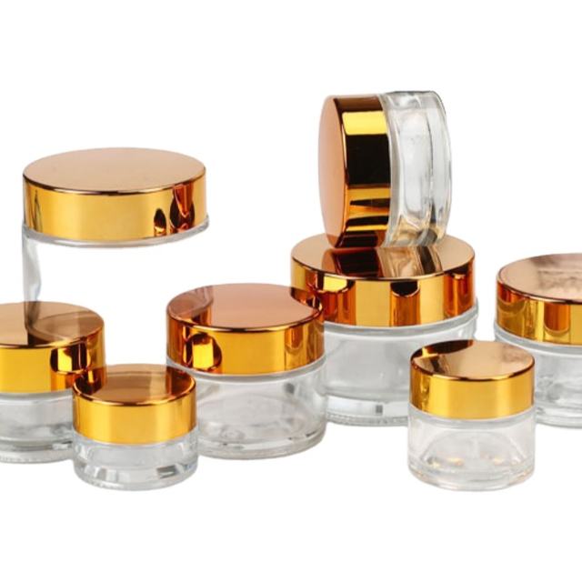 Spot Goods 5g10g15g20g30g50g60g80g100g Cream Bottle Glass Cream Bottle Cosmetic Sub-bottling Ointment Bottle Custom Cap