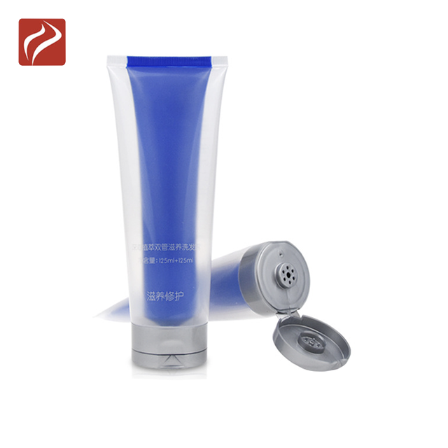 Squeeze Empty Facial Cleanser Tube Dual Chamber Packaging Container 2 in 1 Lotion Cream Cosmetic Packaging