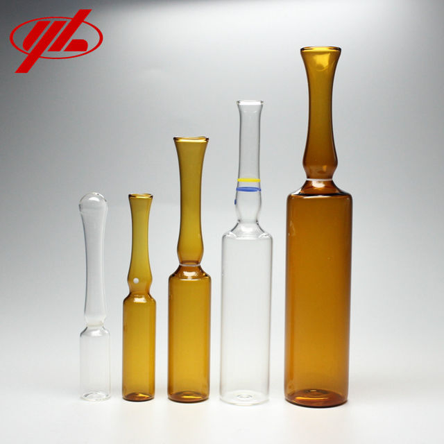 1ml-20ml Borosilicate Glass Fire Sealed Ampoule Clear Amber Pharmaceutical Screen Printing Customized Printing Youlyy Brand