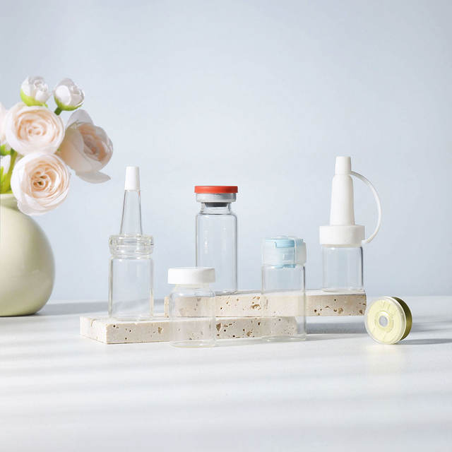 Empty Freeze-dried Powder Glass Vials 1ml 3ml 8ml 15ml Clear Glass Ampoule Serum Bottles With Dispenser Tip Caps