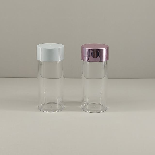 30-Capsule Clear Cylindrical Serum Capsule Bottle, Leak-Proof Refillable Sample Container, Custom Logo From Trusted Factory
