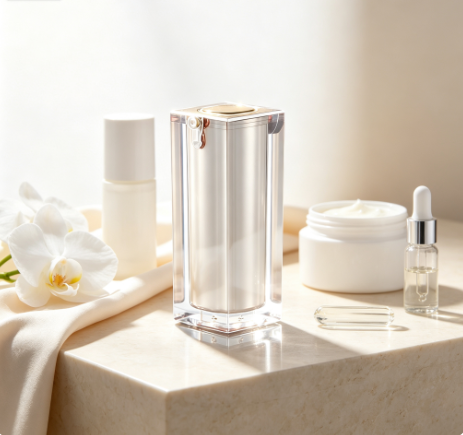 DY-G-190 15ml 30ml 50ml Premium Acrylic Square Lotion Bottle Empty Refillable Container for Cosmetic Serum & Lotion