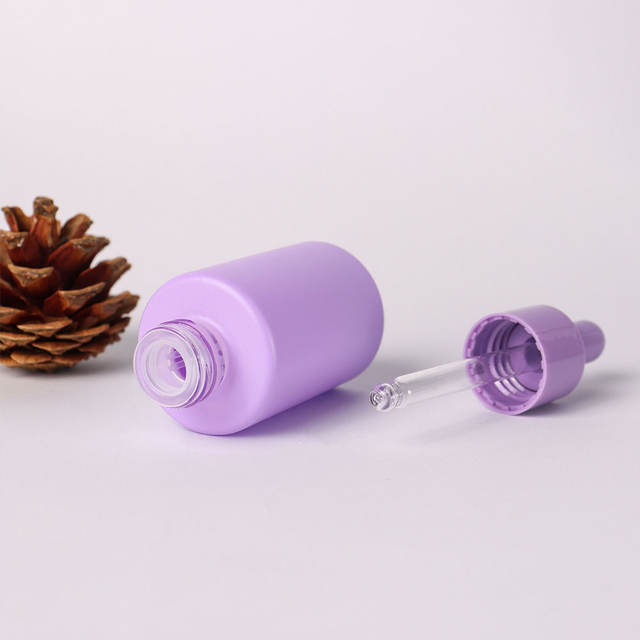 Refillable 30ml 50ml Customized Logo Cosmetic Serum Oil Packaging 1oz 2oz 4oz Empty Essential Oil Frosted Glass Dropper Bottles