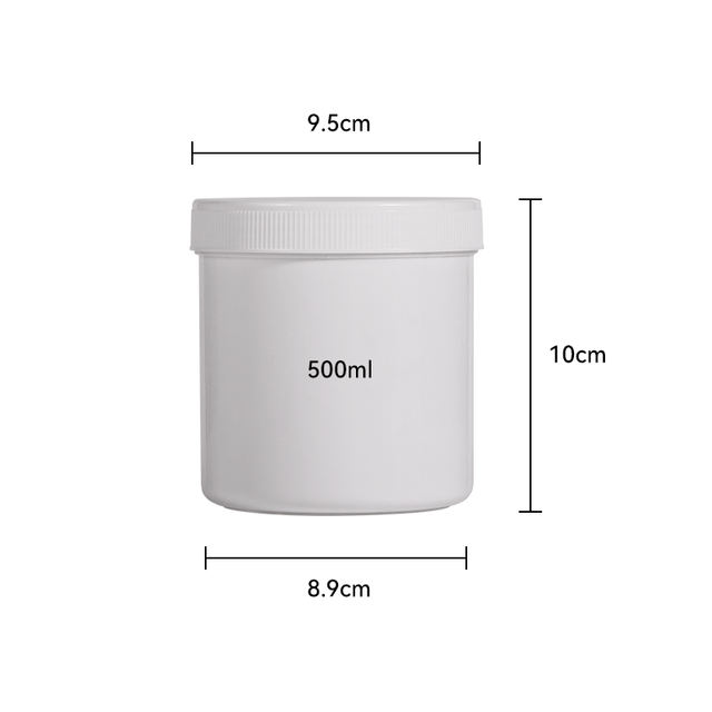 Custom Printing 250ml 500ml PP White Sealed Jars for Cleansing Clay Mask Facial Creams Hair Cream and Cleansing Balms