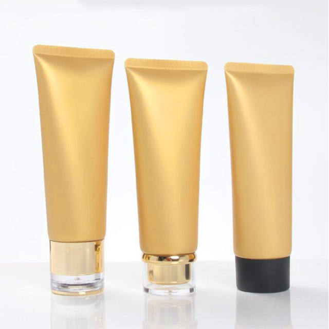 Custom Logo Cosmetic Plastic Packaging PE Squeeze Tube Skincare Container Plastic Body Lotion Facial Cleanser Tube