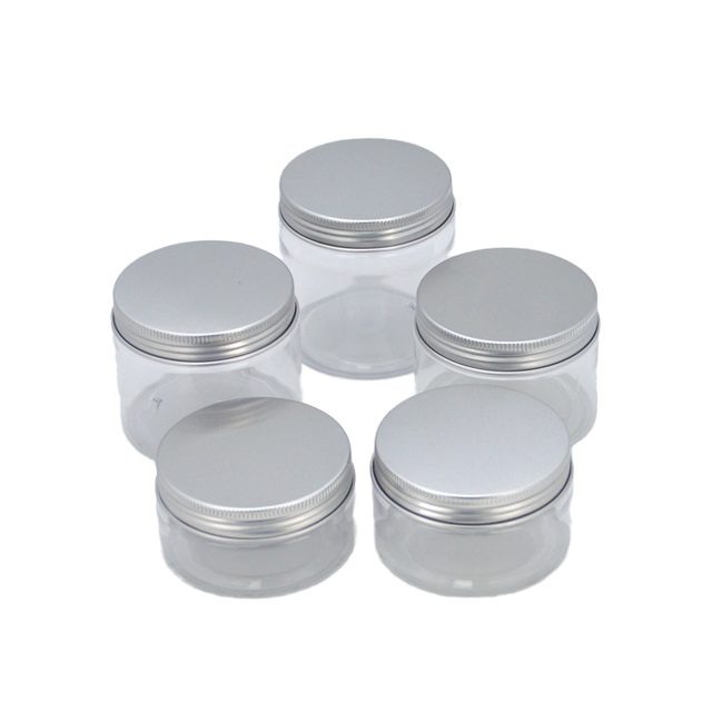 Wholesale Cosmetic Food Packaging 90m 100ml 150ml 200ml 250ml 300ml Amber for PET Plastic Cream Jar Screw Cap Face Mask
