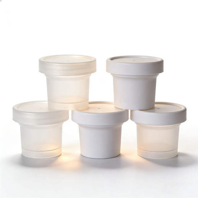 White 110g Empty Bottle of Aloe Vera Cream PP Scrub Mask Bottle Mud Mask Jar Makeup Remover Cream Yogurt Jar