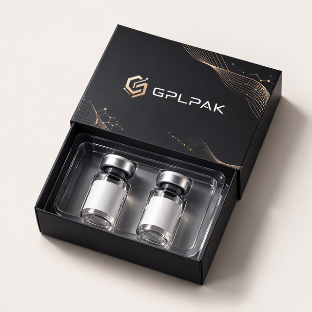 Customized Logo Cardboard Injection Packaging Box For Cosmetics Storage Drug Glass Peptide Vial EVA Foam Lined Sponge Embossed