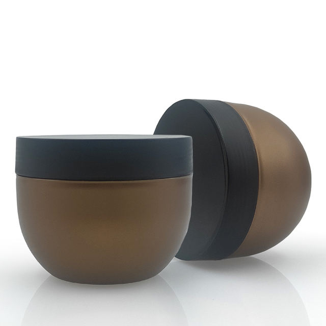 New Design Frost Brown 300g Cosmetic Plastic Jars Fancy PET Jars for Face Mask