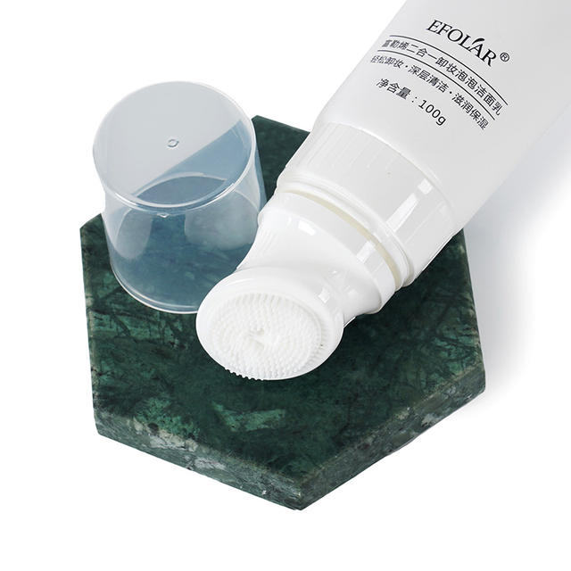Factory Price 100ml 120ml Facial Cleanser Tube Face Wash Plastic Cosmetic Packaging Silicone Brush Manufacturers Tube De Gloss