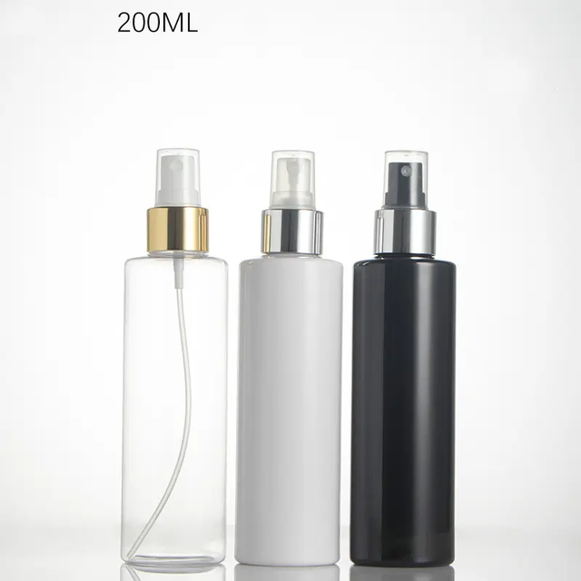 Empty Transparent Color Plastic Toner Bottle with Sprayer Cosmetic Bottle Packaging 100ml 150ml 200ml