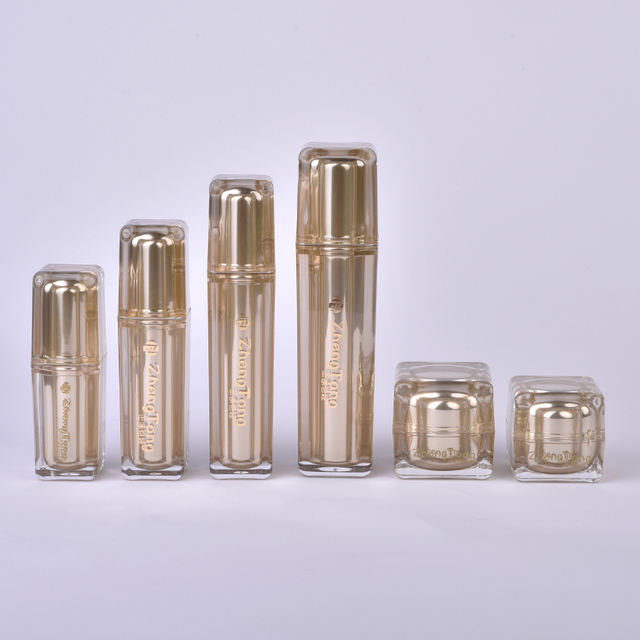 Gold Cosmetic Packaging Acrylic Double Layer Inner Bottle High End Serum Foundation Packaging Lotion Bottle No reviews yet