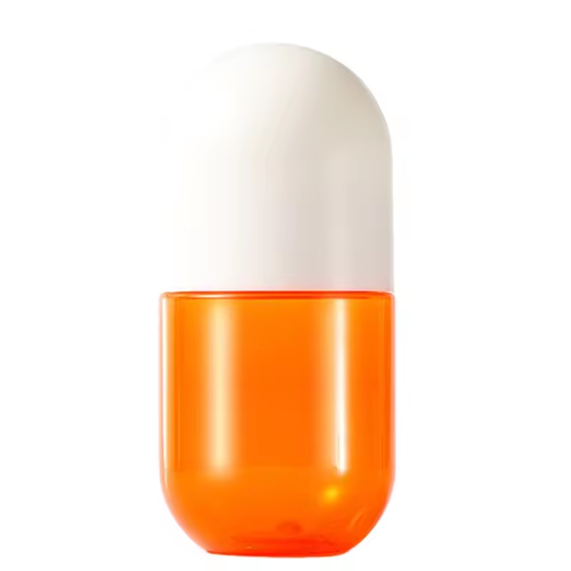 Empty Serum Medicine Packaging Capsule Shape Plastic PET Bottle for Capsule Pill Tablet Plastic Capsule Bottle with White Lids