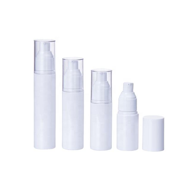 Guangzhou PET plastic spray toner bottle white color low MOQ in stock cosmetic bottle