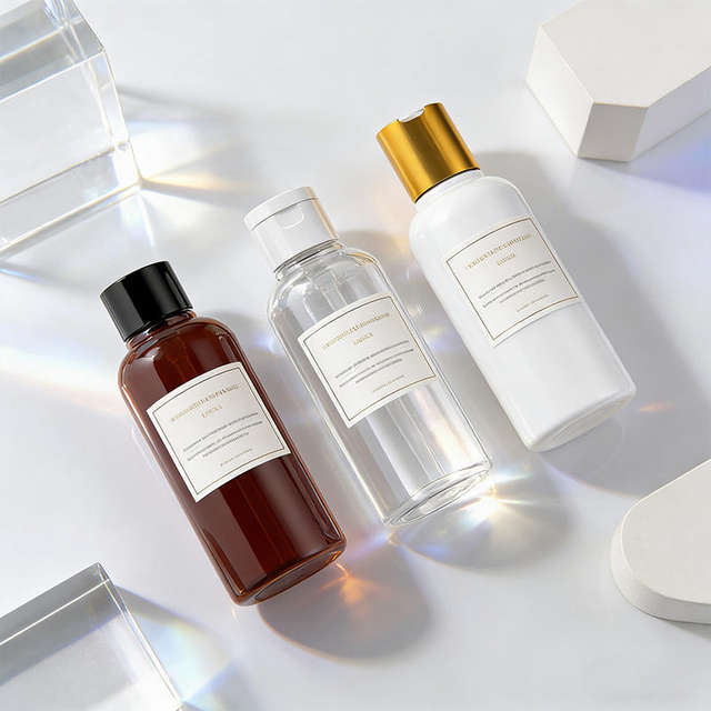 80ml PET Plastic Slim Cosmo Bottle Flip Top Cap-Custom Small Squeeze Bottle Lotion Serum Oil Cosmetic Packaging Unalilia E-638