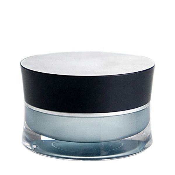 15ml 30ml 50ml PMMA Acrylic Clear White Curve Double Wall Eco-Friendly Recyclable Cream Jar PP Inner Cup PE Inner Cover (LC